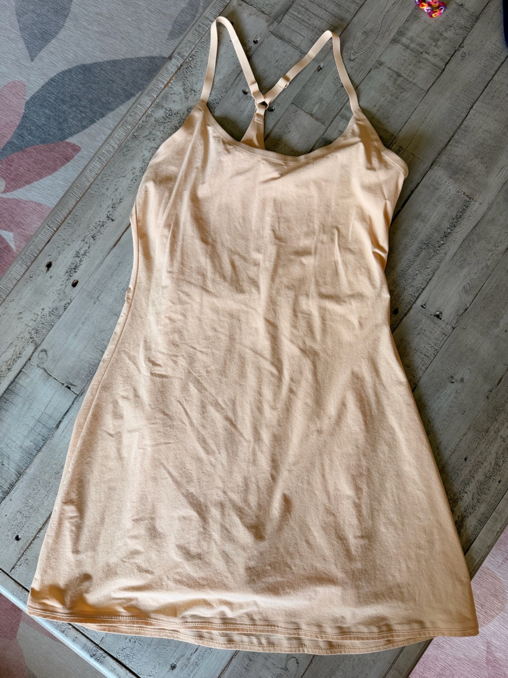 Outdoor Voices Peach-Pink Racerback Athletic Mini Dress